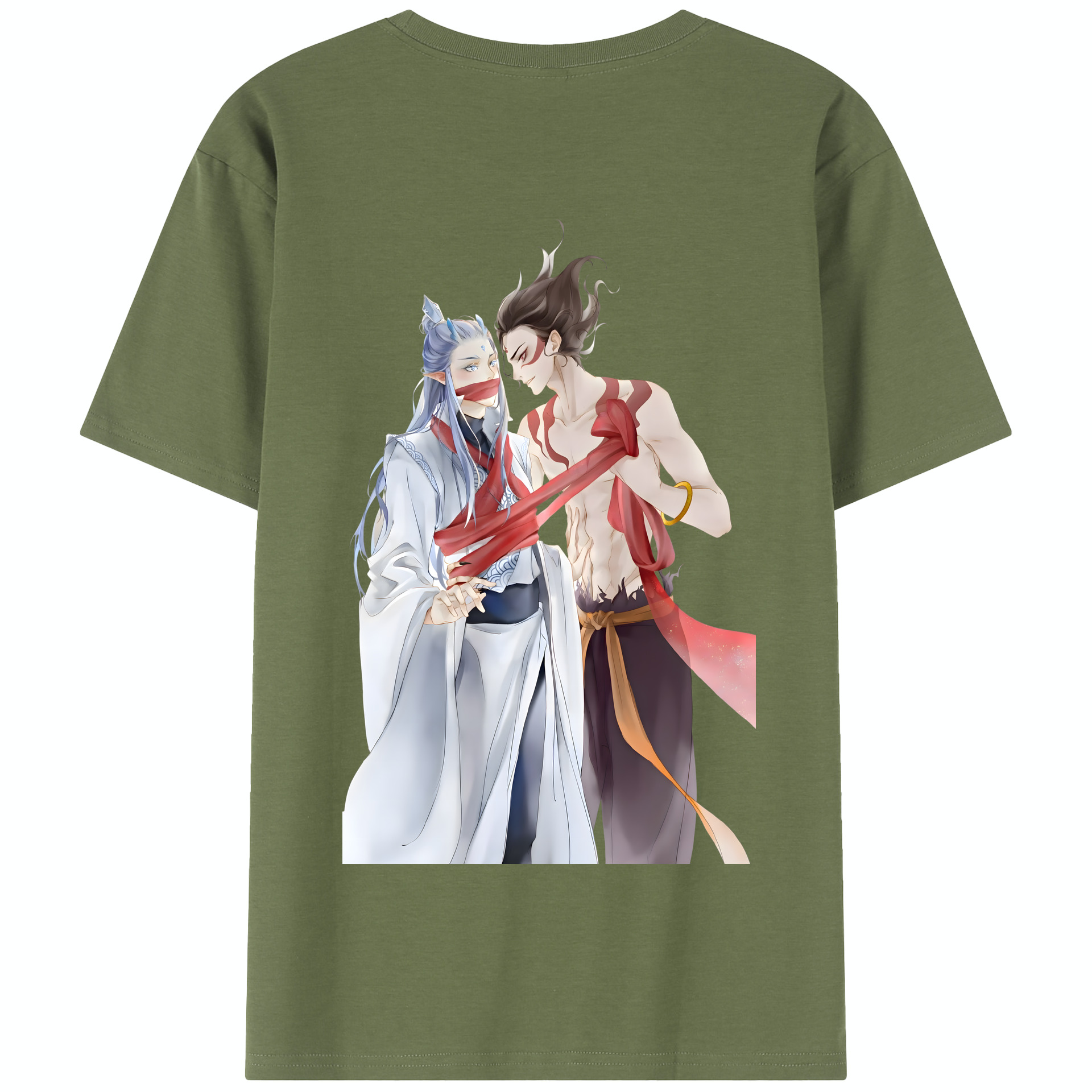 （画像用） Ne Zha 2 ナタ 魔童の大暴れ 綿100％半袖Tシャツ（背面プリント）